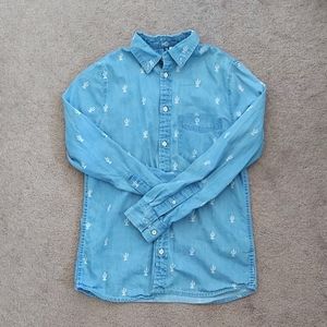 Cactus denim button up shirt